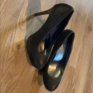 Fergie dark navy platform heels